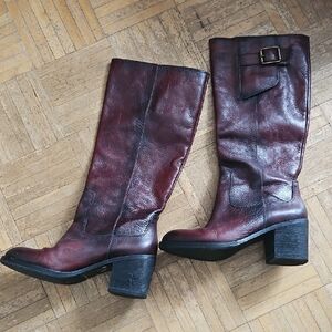 Lucky Brand Burgundy Heeled Boots